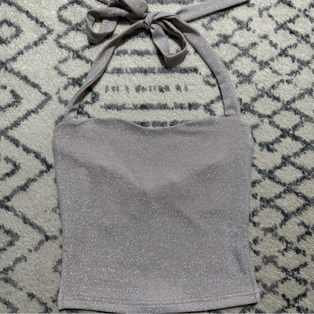 Edikted Glittering Champagne Halter Top (new!)
